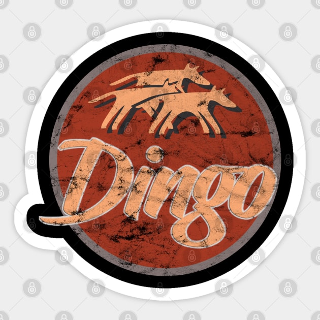 Dingo Dog Vintage Logo Sticker by Dojaja